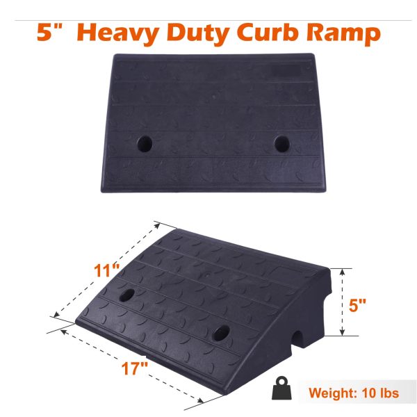 5‘’ Heavy Duty curb Ramp Product dimensions.