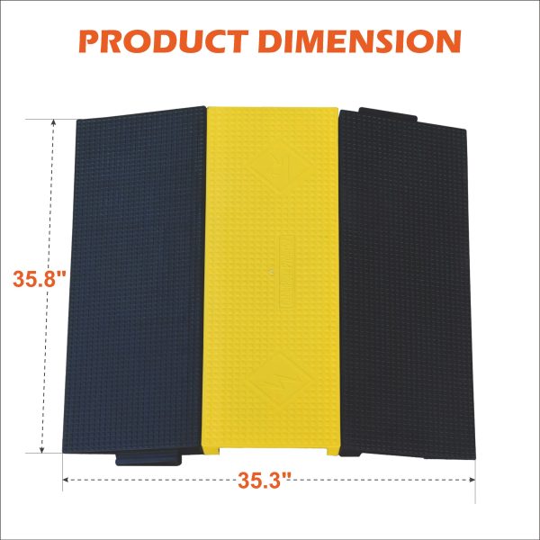 Threshold Bridge Ramp ADA Cable Ramp Product dimension.