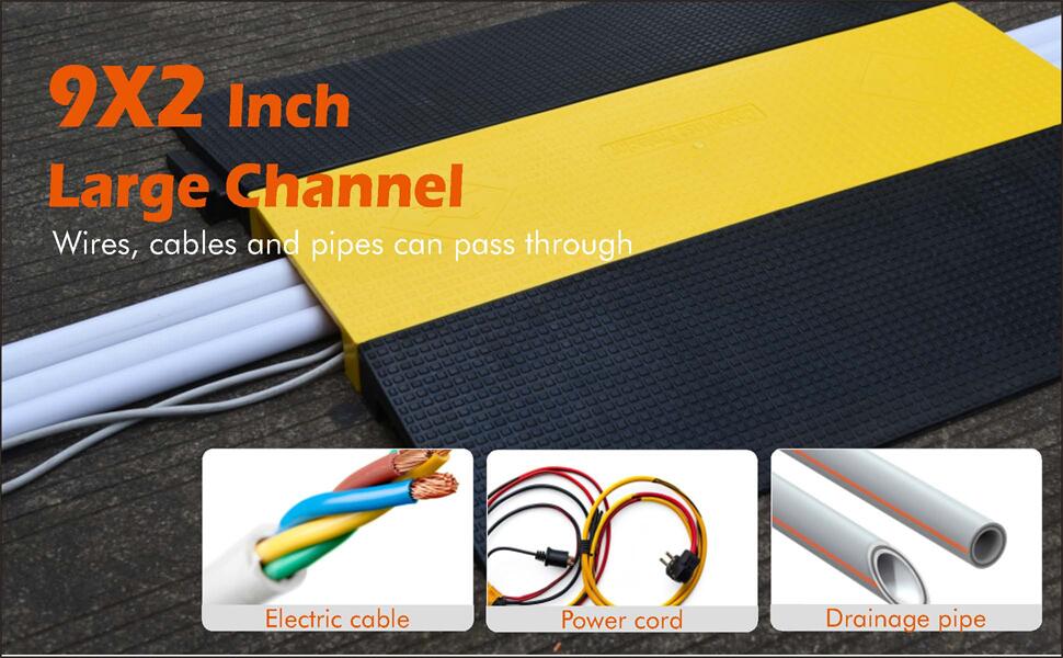 9X2 Inch Large channel； Wires, cables and pipes can pass through；