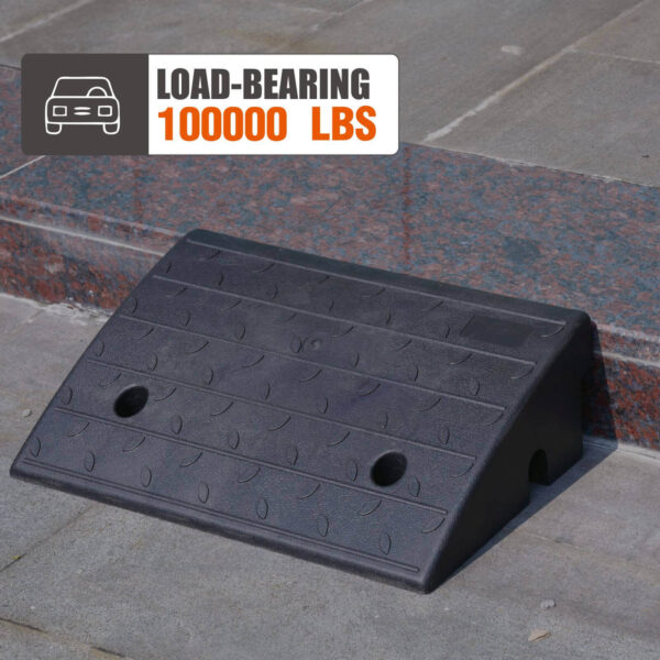 Durable rubber construction supports up to 100000 lbs;